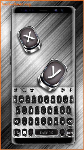 Metallic Silver Keyboard Background screenshot