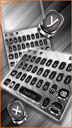 Metallic Silver Keyboard Background screenshot