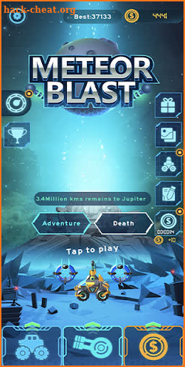 Meteorite blast screenshot