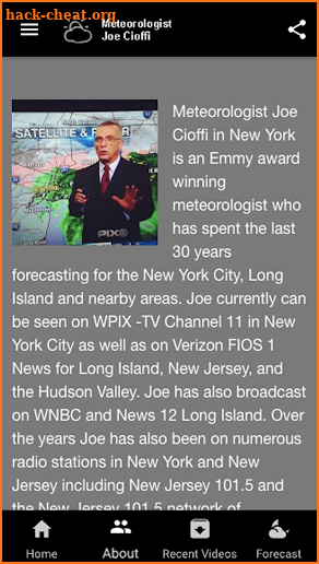 Meteorologist Joe Cioffi screenshot
