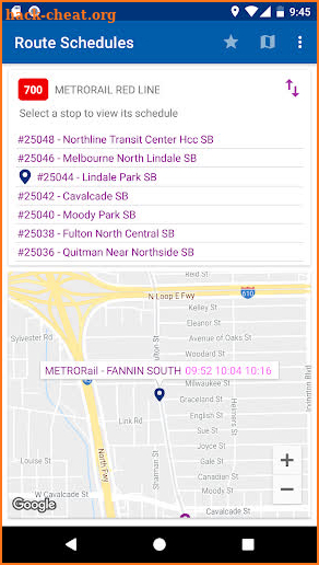 Metro Bus Time in Houston screenshot