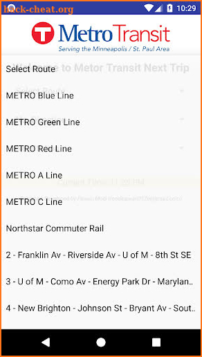 Metro Transit Next Trip - Plan Your Ride screenshot