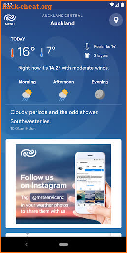 MetService NZ Weather screenshot
