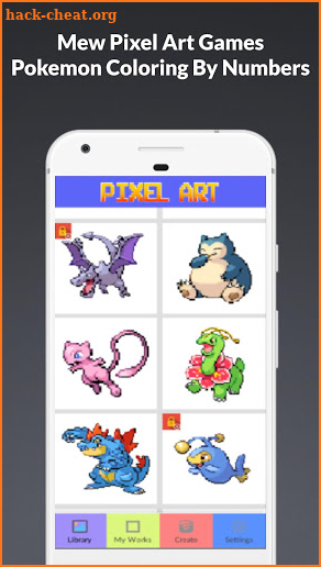 Mew Pixel Art Games - Pokemon Coloring By Numbers screenshot