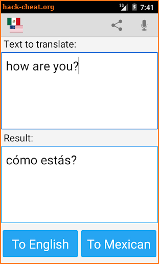 Mexican English Translator screenshot