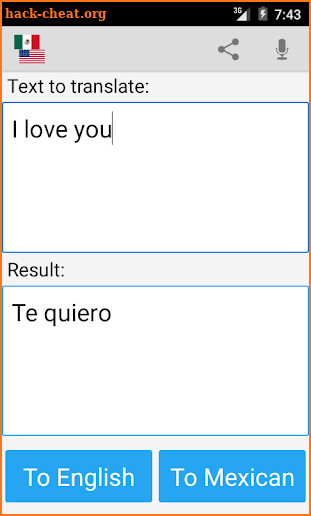 Mexican English Translator screenshot