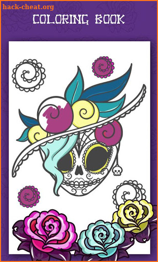 Mexican Sugar Skull Mask Stickers – Coloring Book screenshot