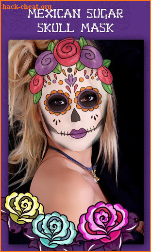 Mexican Sugar Skull Mask Stickers – Coloring Book screenshot