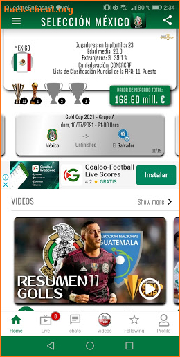 Mexico Soccer Team - Gold Cup screenshot