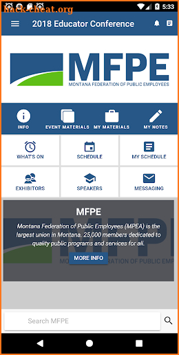 MFPE 2018 Educator Conference screenshot