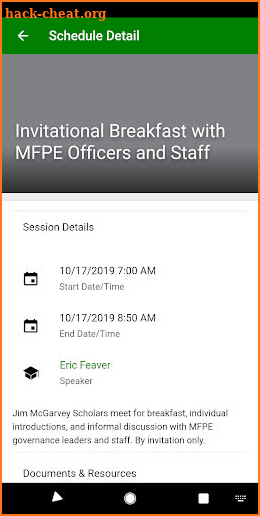 MFPE 2019 Educator Conference screenshot