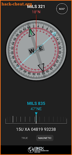 MGRS Live Map and Mil. Compass screenshot