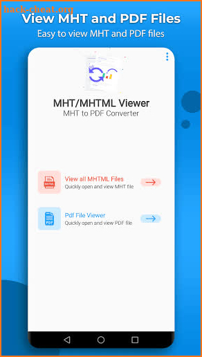 MHT/MHTML Viewer: MHT to pdf converter screenshot