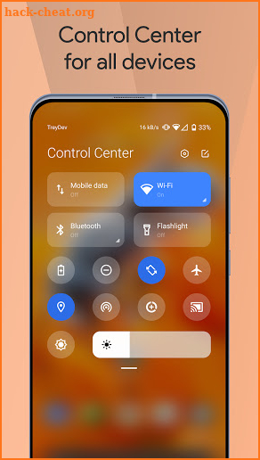 Mi Control Center: Notifications and Quick Actions screenshot