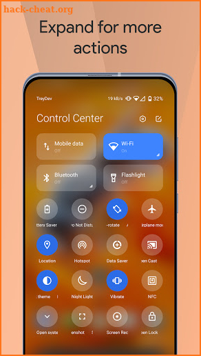 Mi Control Center: Notifications and Quick Actions screenshot