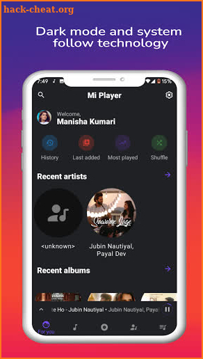 Mi Music Player : Smart Music Player screenshot