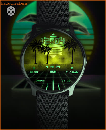 Miami Wave Watch Face screenshot