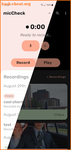 MicCheck - Audio Recorder and Organizer screenshot