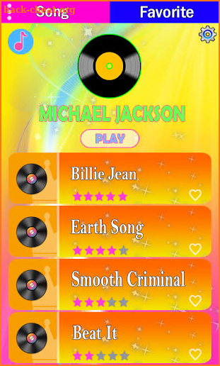 Michael Jackson piano game screenshot