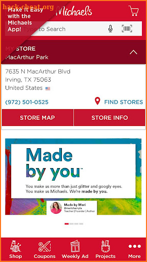 Michaels Stores screenshot