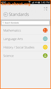 Michigan Academic Standards screenshot