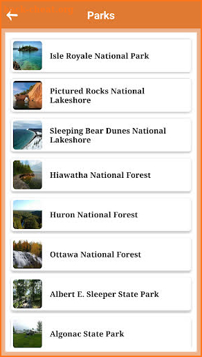 Michigan State and National Parks screenshot