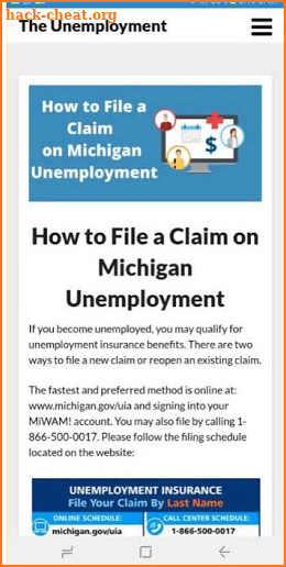 Michigan Unemployment App screenshot