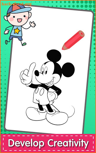Mickey Coloring and Minnie Game screenshot