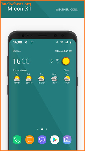 Micon X1 weather icon pack screenshot
