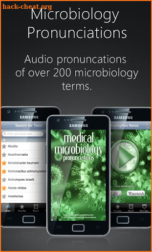 Microbiology Pronunciations screenshot