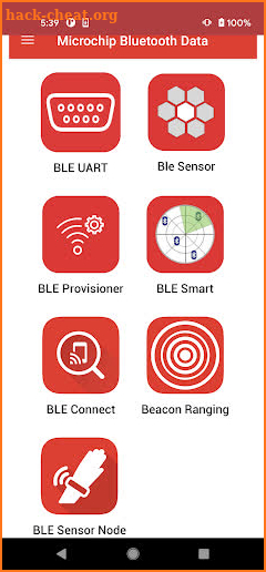 Microchip Bluetooth Data screenshot