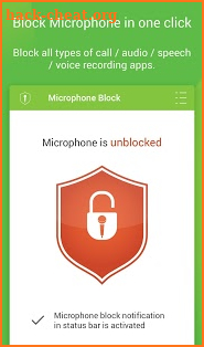 Microphone Block -Anti spyware screenshot