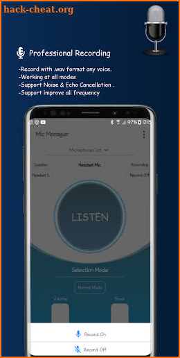 Microphone Manager PRO- Hear Boost & (mic to pc) screenshot