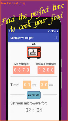 Microwave Helper: Free Wattage Converter screenshot