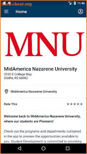 MidAmerica Nazarene University screenshot