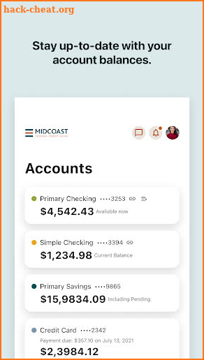 Midcoast FCU Mobile Banking screenshot