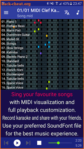 MIDI Clef Karaoke Player screenshot