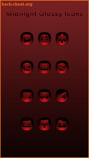 Midnight Glossy Red Icons screenshot