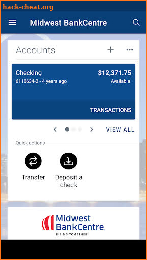 Midwest BankCentre screenshot