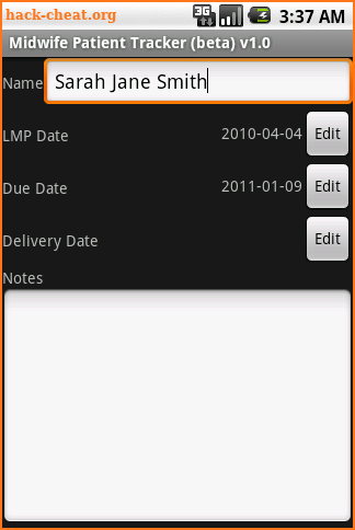 Midwife Patient Tracker (beta) screenshot