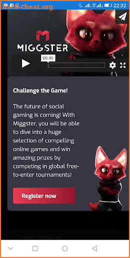 Miggster Register now screenshot