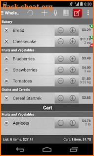 Mighty Grocery Shopping List screenshot