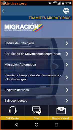 Migración Colombia screenshot