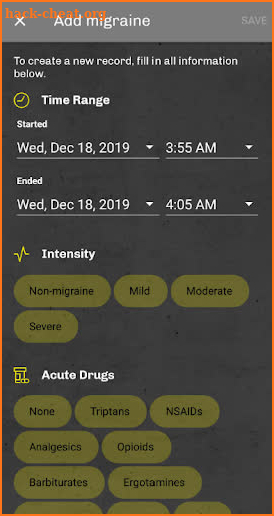 Migraine Forecaster screenshot