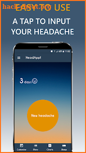 Migraine, Headache Diary HeadApp Pro screenshot