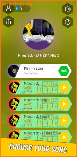 Mikecrack Tiles Hop Songs Game screenshot