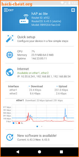 MikroTik screenshot