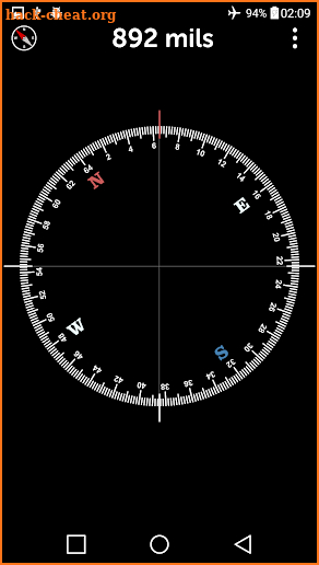 Mil & Grad Compass screenshot