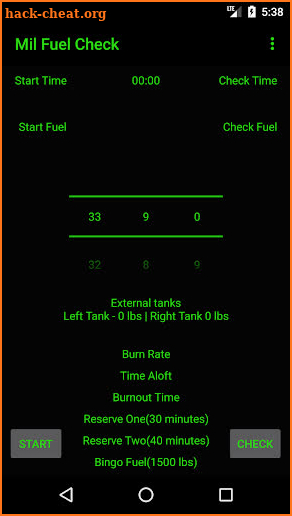 Mil Fuel Check screenshot