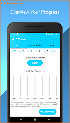 MILD Trainer: Lucid dreaming tool screenshot